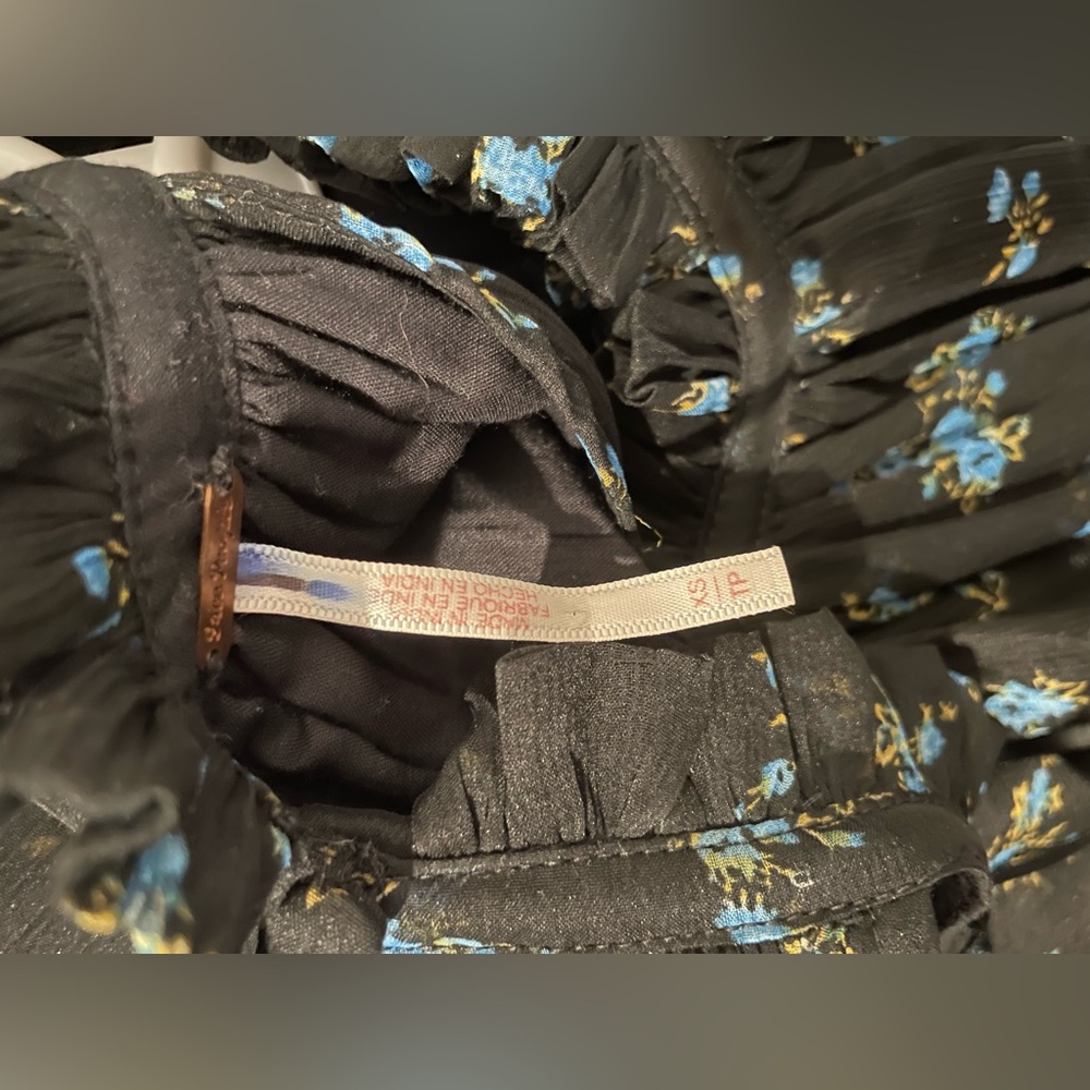 Free People Black Floral Wide Leg Jumpsuit - Picture 10 of 10